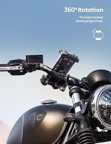 Lamicall Bike Phone Holder, Motorcycle Mount - Motorcycle Phone Holder, Handlebar Cell Phone Clamp, Scooter Phone Clip for iPhone Air 17 Pro Max, 16 15 Pro Max Plus, S20, More 4.7 to 6.8" Smartphones thumbnail 4