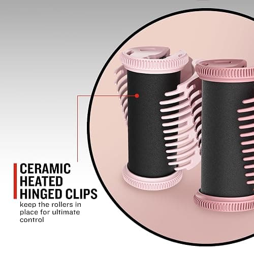 Remington PROluxe Heated Hair Rollers (OPTIheat Technology, 90 Second Heat Up, Sets Curls in 5 Minutes, 20 Velvet Flocked Rollers - 8 Medium 25mm and 12 Large 32mm) H9100 thumbnail 4