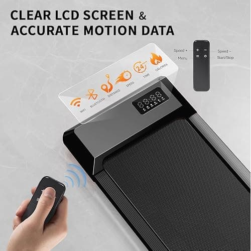 Superun Walking Pad Raceable 2.5HP APP Control Under Desk Treadmill 136KG Capacity Portable Walking Machine for Home with Training Courses and Multi-Runner Races thumbnail 9