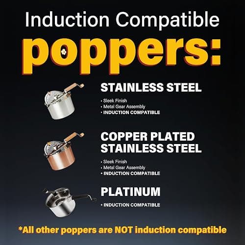 Original Whirley Pop Popcorn Maker - 6 Quart Popcorn Popper (Red), Aluminum Popcorn Maker With Metal Gears, Wabash Valley Farms Stove Top Popcorn Maker, Gourmet Popcorn Pot, Culinary Popcorn Popper thumbnail 9