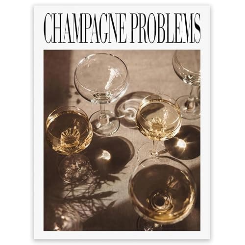 UNXIS Vintage Taylor Poster Champagne Problems Prints Room Aesthetic Music Album Posters Champagne Glasses Canvas Wall Art 12x16inch Unframed Taylor Girly Gift - Image 1