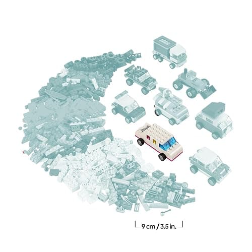 LEGO Classic Creative Vehicles, Colourful Model Cars Kit featuring a Police Car Toy, Ice-Cream Truck, Limo, Van & More, Bricks Building Toys for Kids, Boys and Girls Aged 5 Plus with 52 Wheels 11036 thumbnail 9