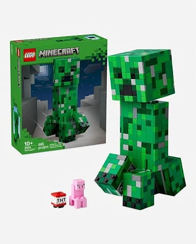 LEGO Minecraft The Creeper Kids Building Toy - Minecraft Toy for Boys & Girls, Ages 10+ - Room Decor for Gamers w/ 1st Version Creeper Minifigure - Gift for Birthdays - 21276 thumbnail 7