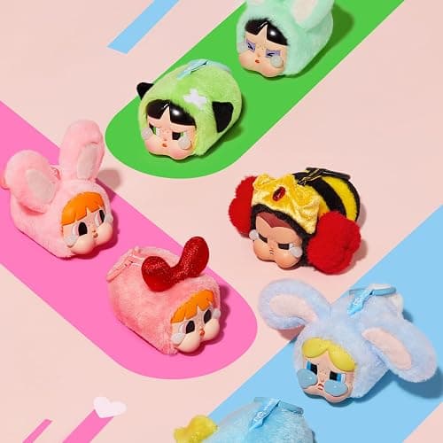 POP MART Crybaby × Powerpuff Girls Series-Vinyl Face Plush Blind Box, 6PCs Crybaby Blind Box Figures, Random Design Action Figures Collectible Toys Home Decorations, Whole Set thumbnail 2