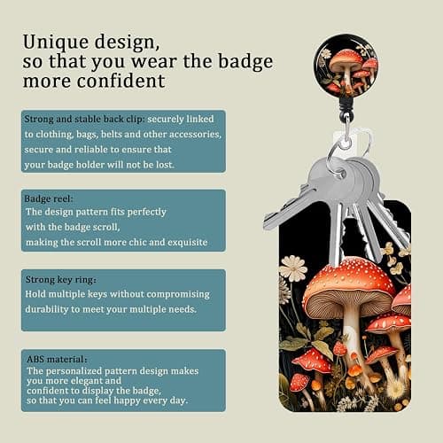 3 Set Heavy Duty Badge Holder with Retractable Reel,ID Badge Holder Key Card Work Badge Clip for Nurse Teacher Student Office Women Men thumbnail 6