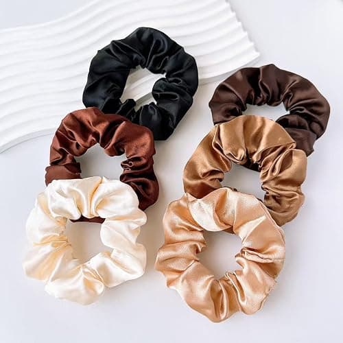 24 Pcs Hair Ties Scrunchies for Women Big Satin Scrunchie for Girls Seamless Elastic Hair Bands Soft Small Hair Tie for Thick Thin Hair Ponytail Holders Accessories thumbnail 5