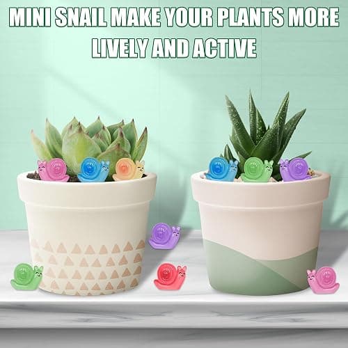 Yuronam 50 PCS Luminous Mini Snail Miniature Snails Glow in The Dark Tiny Snail Figurines for Garden Miniature Moss Landscape Decoration (Multi Colors) thumbnail 4