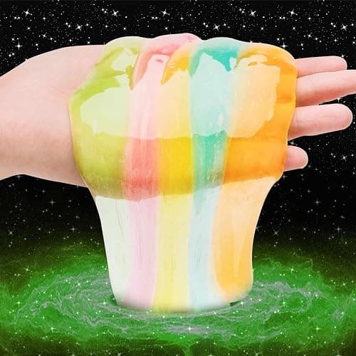 Glow in The Dark Party Favor Slime, Jumbo 50 Pack Galaxy Slime for Boys Girls Glow in The Dark Party, Small Size Slime for Kids Goody Bag Stuffer, Birthday, Idea.… thumbnail 3