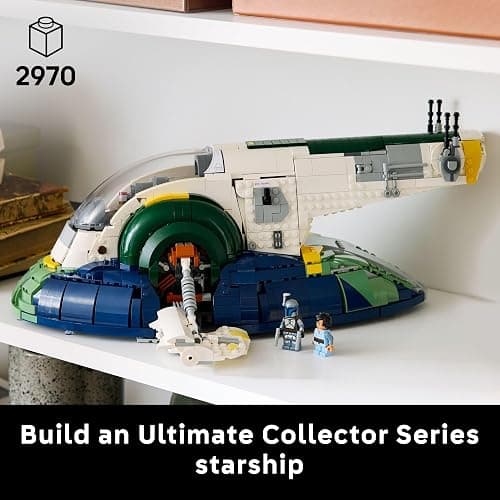 LEGO Star Wars Jango Fett’s Firespray-Class Starship Building Set for Adults - Attack of The Clones Collectible Model Kit and Room Decor - DIY Gift Idea for Men, Women, & Any Fans, Ages 18+ - 75409 thumbnail 3