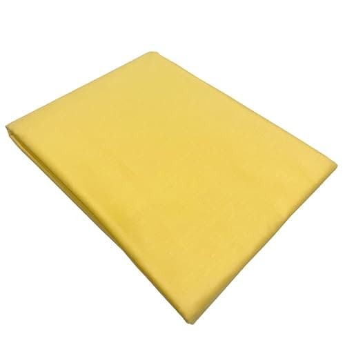 LUMANSUO 100% Cotton Fabric by The Yard,Quilting Fabric for Sewing,Crafts,Embroidery,Quilt Backing, Width 64 inches by Length 1 Yard Yellow Muslin Fabric - Image 1