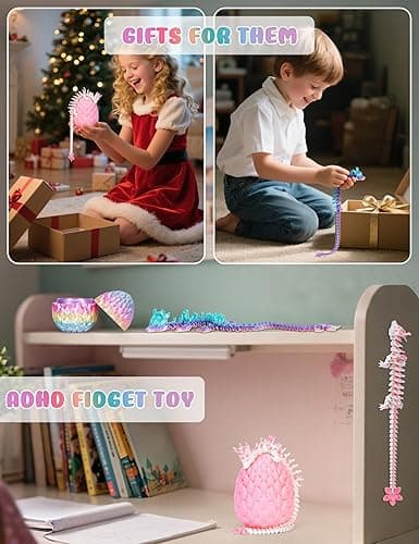 zhancydeal 3D Printed Cherry Blossom Crystal Dragons (Pink + Egg) thumbnail 6