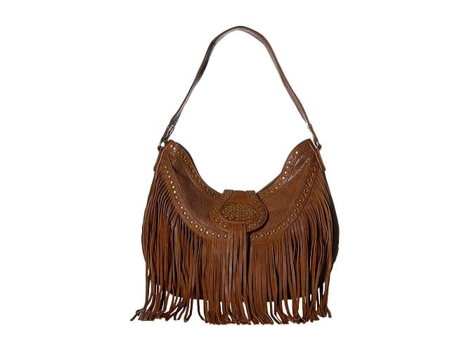 Scully Leather Fringe and Studded Handbag B177 ** - Image 1