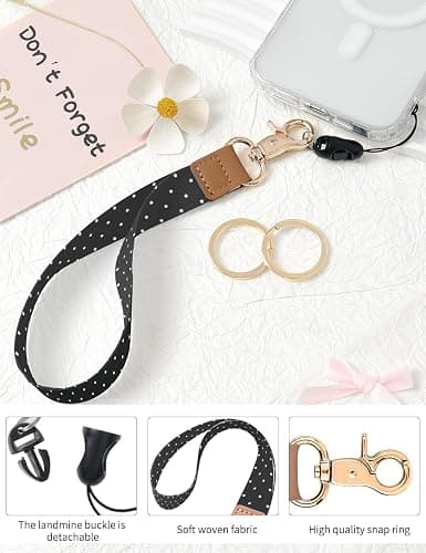 Knagsfa Wristlet Keychain, Cute Wrist Strap for Women, Wrist Lanyard for Keys, Wallet, Id Holder, Cell Phone thumbnail 5