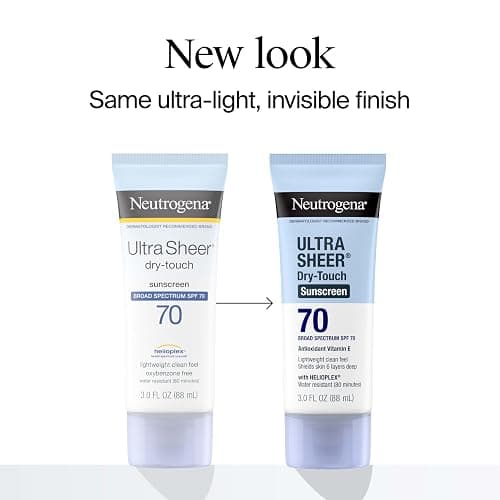 Neutrogena Ultra Sheer Dry-Touch Sunscreen Lotion SPF 70, Broad Spectrum, Water Resistant 80 Min, Oil-Free, Oxybenzone-Free, Non-Comedogenic, Matte Finish, Body Sunscreen, Travel Size 3 Fl Oz thumbnail 2