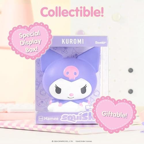 Hamee SquiSHU Buddy Hello Kitty and Friends Kuromi, Cute Birthday Gift, Official Merchandise, Toys for Kids & Adult, Model Jumbo Squishy for Collectors thumbnail 6