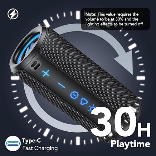 TIMU Cassa Bluetooth Portatile Potente 24W, Altoparlante Bluetooth 5.4 con Miglioramento Basso 3.0, IPX7 Speaker BluetoothAccoppiamento TWS thumbnail 3