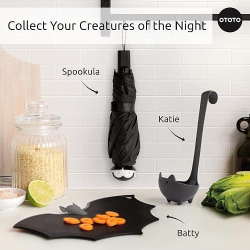 OTOTO Boo-tiful Crew Bundle of Elizabat, Vino, Gracula - Halloween Kitchen Decor Goth Accessories, Cool Kitchen Gadgets, Bat Scissors, Spooky, Witchy Bottle Opener, Garlic Crusher, Spooky Funny Gifts thumbnail 8