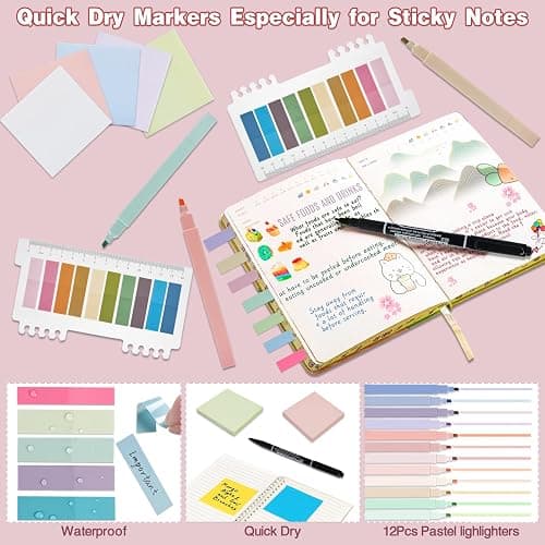 HRFGWDD 52 PCS Aesthetic School Supplies with Highlighters, Mechanical Pencils, Color Ink Gel pens, Pencil Case, Bible Study Supplies, Pens Pencils and Highlighters Set, Stationary Set for Student thumbnail 6
