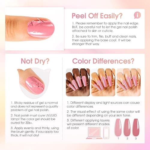ROSALIND 30pcs Jelly Gel Polish Set, 26 Colors Translucent Nude Pink Neon Gel Nail Polish Set with Sheer Matte Glossy Glitter Effects for Nails with Base Gel Top Coat Salon DIY Home thumbnail 8