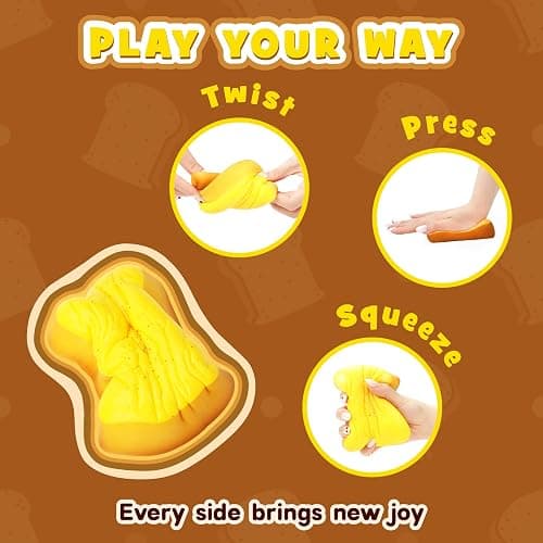 Bread Squishy Slow Rising Squishies, Soft Butter Bread Squishy with Bakery Scent, Stress Relief Fidget Toy for Relaxation, Popular Gift & Party Favor thumbnail 6