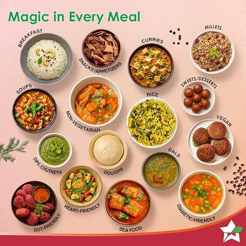 Wonderchef Chef Magic | All-in-One Kitchen Robot for Indian & International Cuisine | Automatic Chopping, Sautéing, Stirring, Kneading... | Mobile App | Recipes by Chef Sanjeev Kapoor | 2 Yr Warranty thumbnail 9