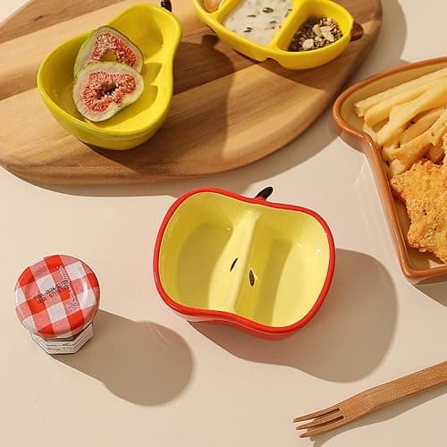 1 PCS Ceramic Fruit-shaped Dipping Dishes Set Soy Sauce Dishes, 3 oz Ceramic Dipping Bowls, Sauce Cups, Dinnerware and Accessories, Housewarming Gifts, Ketchup, BBQ, Party, Charcuterie Accessories thumbnail 8