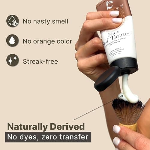 USA Made with Natural & Organic Ingredients Face Tanner - Face Self Tanning Lotion, Non Toxic Self Tanner for Face, Gradual Tan Lotion, Sunless Moisturizer for Fake Tan for Women & Men - 3 Fl Oz (Pack of 1) - Fair to Medium thumbnail 3