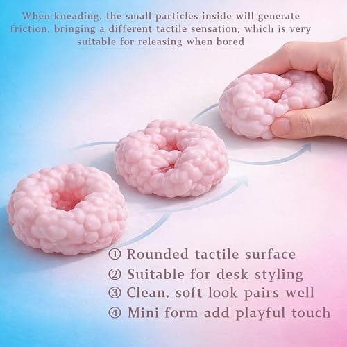 2 Pcs Crunchy Noisy Stress Balls, Ice Skin Crunchy Squishy Balls, Soft Moldable Squeeze Balls for Home Office or Travel for Adults thumbnail 6