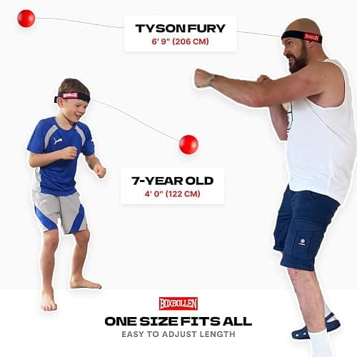 Boxbollen® Boxing Reflex Ball - Celebrity-Endorsed Home Workout Game - App-Connected Punch Counter - Hand Eye Coordination Training Ball - Christmas Gift for Boxers, All Ages - Stocking Stuffer thumbnail 7