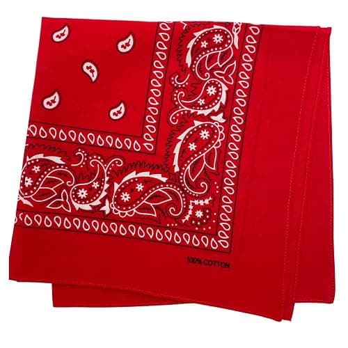 MDSTYLE 100% Cotton Bandana for Men & Women 22" x 22" Paisley Pattern Handkerchief Headband Scarf thumbnail 2