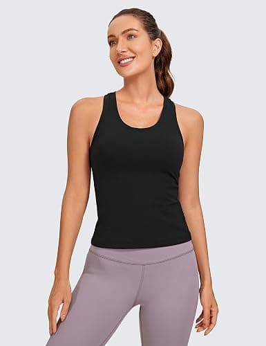 CRZ YOGA Butterluxe Racerback Tank Tops for Women - Yoga Workout Casual Gym Athletic Camisole Tight Sleeveless Shirts thumbnail 2