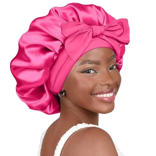 YANIBEST Adjustable Satin Bonnet for Sleeping Women Double Layer Hair Wrap Reduce Friction Prevent Frizz Natural Curly Hair - Image 1
