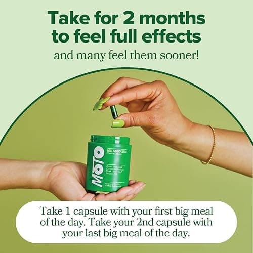 O Positiv Moto Women's Metabolism Support - Energy, Curb Cravings, Healthy Metabolism - Vegan Capsules, 30 Servings thumbnail 5