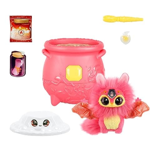 Magic Mixies Magical Gem Surprise Fire Magic Cauldron - Reveal a Non-Electronic Mixie Plushie and Magic Ring with a pop up Reveal from The Fizzing Cauldron Medium thumbnail 9