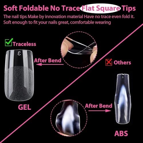 UNA GELLA Nail Tips Short Square, Pre-buff Matte Gel Nails Tips Short Square Nail Tips 120pcs Clear Full Cover False Fake Nails for Nail Extensions DIY Home Salon 12 Sizes for Women thumbnail 6