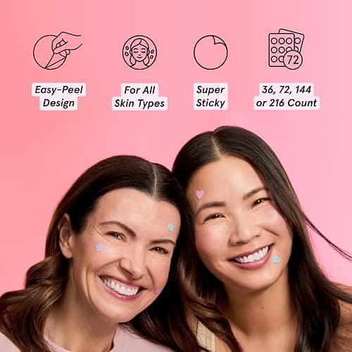 grace & stella Award Winning Pore Strip - Pimple Patches for Face | Hydrocolloid Acne Patches - Absorbs Zits, Reduces Redness - Cute Patches Dermatologist-Tested, Vegan (Multishape, 36 Count) thumbnail 8