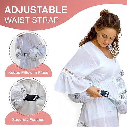 PILLANI Nursing Pillow for Breastfeeding, Breastfeeding Pillows for Mom Support & Baby Comfort, Removable Cotton Cover, w/Adjustable Waist Strap, Newborn Essentials Must Haves, Baby Registry Search thumbnail 8