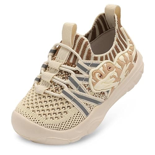 FEETCITY Toddler Shoes Boys Girls Walking Shoes Toddler Slip On Shoes Wide Kids Tennis Shoes Lightweight Toddler Dinosaur Shoes Baby Sneakers - Image 1