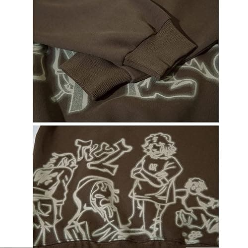 Y2k Hoodie for Women Men Fashion Carton Hoodie Retro Vintage Casual Hip Hop Long Sleeve Halajuku Sweatshirt thumbnail 4