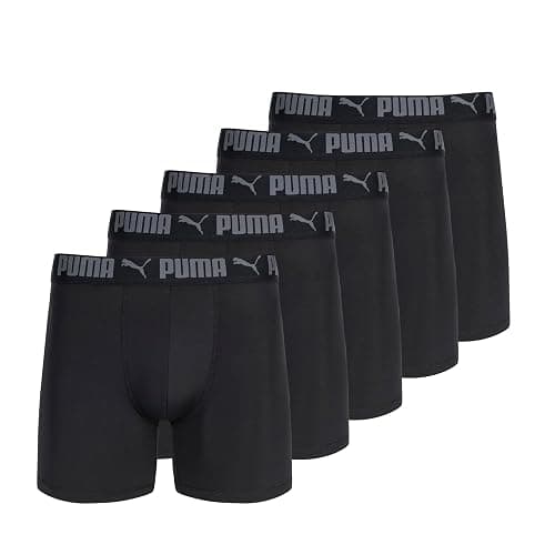 PUMA mens 5 Pack Performance Boxer Briefs - Image 1