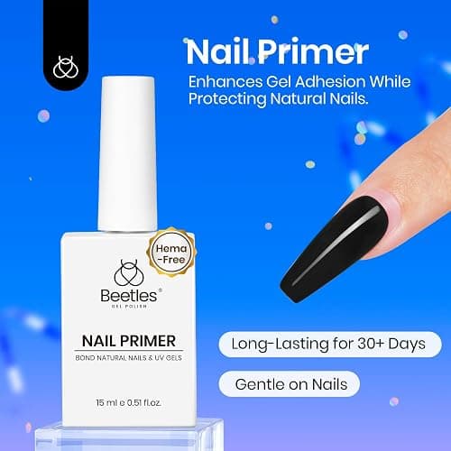Beetles 15ml Nail Dehydrator and Primer - Acid Free & Hema-Free Natural Prep Dehydrate and Bond Primer for Acrylic Fast Dry Nail Supplies Professional Salons Set - 0-C*15ML Nail Dehydrator and Primer thumbnail 2