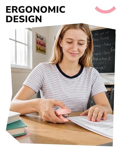 Four Candies Mini Stapler with 2000 Staples,Pink Small Cute Desk Stapler | 25-Sheet Capacity, Jam-Free Tiny Stapler for Office, School, Home Built-in Staple Remover thumbnail 4