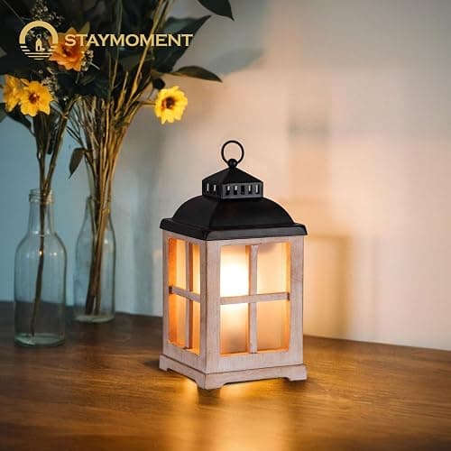 Staymoment Wax Melt Warmer with Timer: Farmhouse Scentsy Lantern Candle Warmer Electric Tart Burner with Lid for Scented Wax - Washwhite thumbnail 7