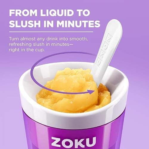 ZOKU Original Slush and Shake Maker, Compact Make and Serve Cup with Freezer Core Creates Single-Serving Smoothies, Slushies and Milkshakes in Minutes, BPA-free, Blue thumbnail 4
