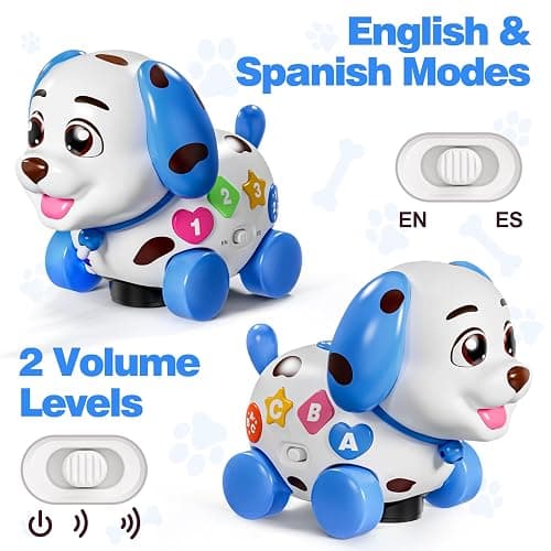 HumorPlay Musical Puppy Baby Toy 6-12-18 Month, Crawling & Walking Toys for 1 Year Old Boy Girl Gifts, Birthday Gift for 1 Year Old Boy Toy, Bilingual Infant Present for 6 7 8 9 10 Month thumbnail 6