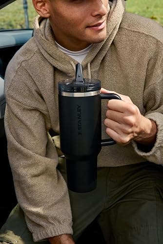 STANLEY Quencher ProTour Flip Straw Tumbler with Leakproof Lid 40 oz | Built-In Straw & Handle | Cupholder Compatible for Travel | Insulated Stainless Steel Cup | BPA-Free | Purple Dust thumbnail 5