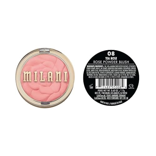 Milani Rose Blush, Powder Blush for Cheeks, Cruelty Free Makeup - Shape, Contour & Highlight Face for a Natural Matte Finish -Tea Rose thumbnail 2