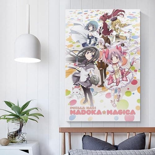 showse Puella Magi Madoka Magica Poster Canvas Wall Art Room Aesthetics HD Modern Decorative Painting For Teens Bedroom Liveroom Dorm Deco 12x18inch(30x45cm) thumbnail 5