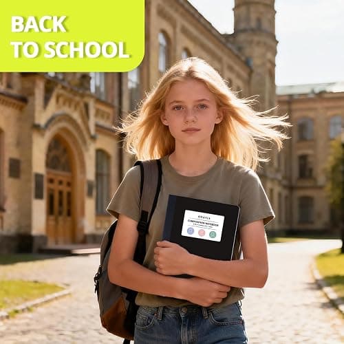 ONAVIA Composition Notebook 4 Pack, Poly Cover Composition Notebook, College Ruled, 9.75 x 7.5 Inch, 80 Sheets, Sewn Binding for School, Class Notes, Work, Muti Colors thumbnail 2