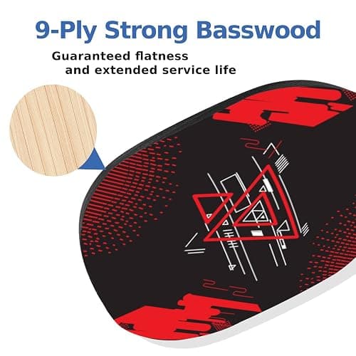 AOPOUL Pickleball Set with 4 Premium Wood Paddles, Cushion Comfort Grip, 4 Cooling Towels, 4 Pickleball Balls & Carry Bag, Pickle Ball Paddle for Men Women thumbnail 2